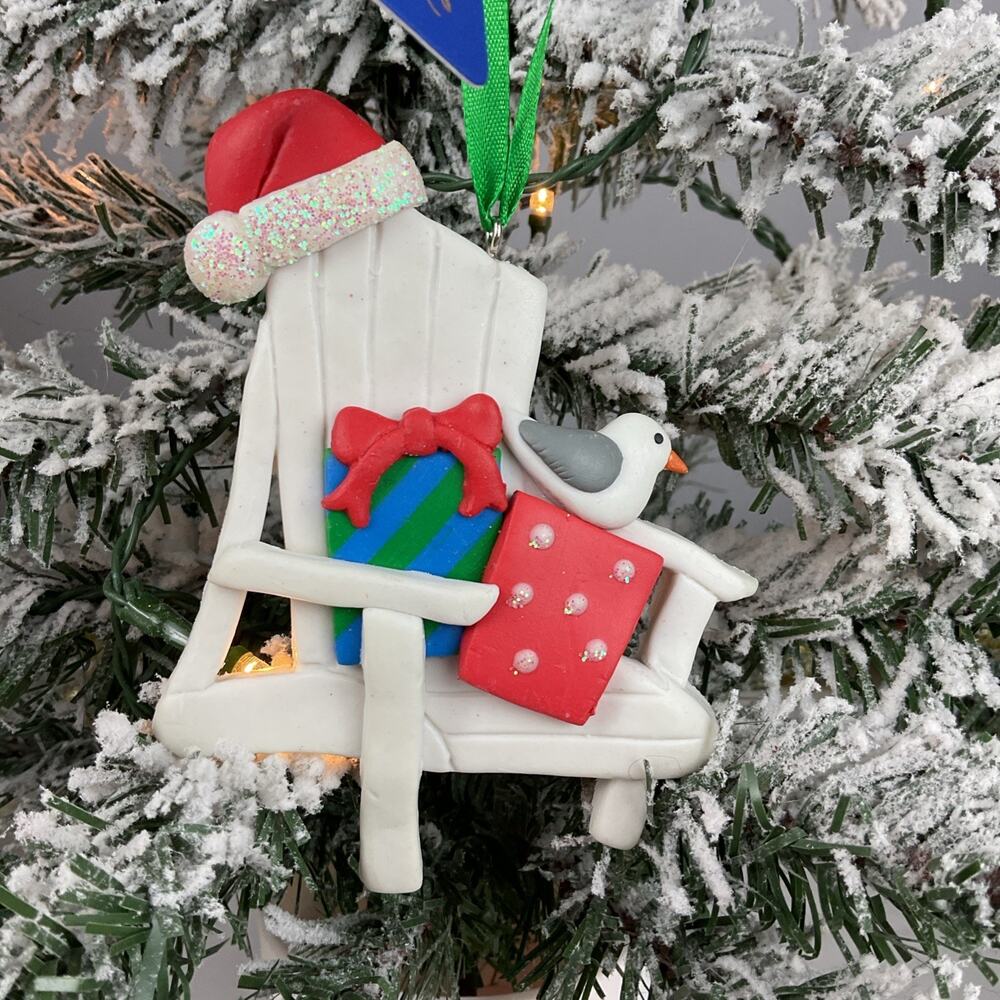 Christmas Ornament- Beach Chair With Presents And Santa Hat-Cape Shore